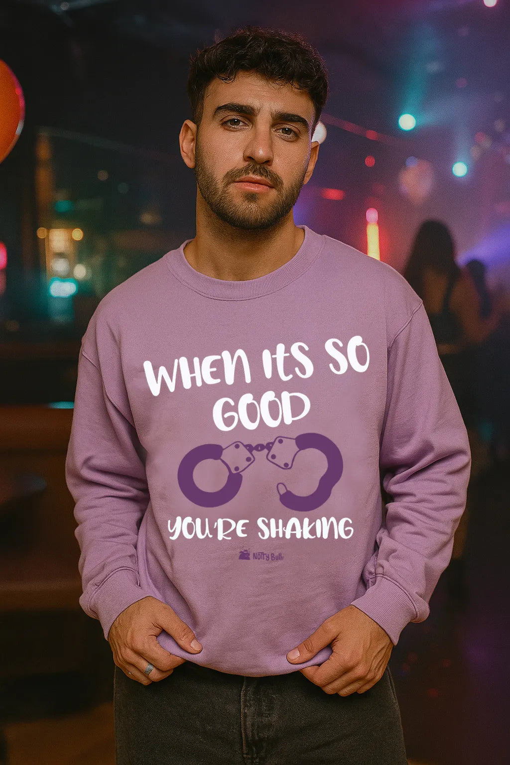 Puff Printed Graphic Lavender Relaxed Fit Unisex Sweatshirt