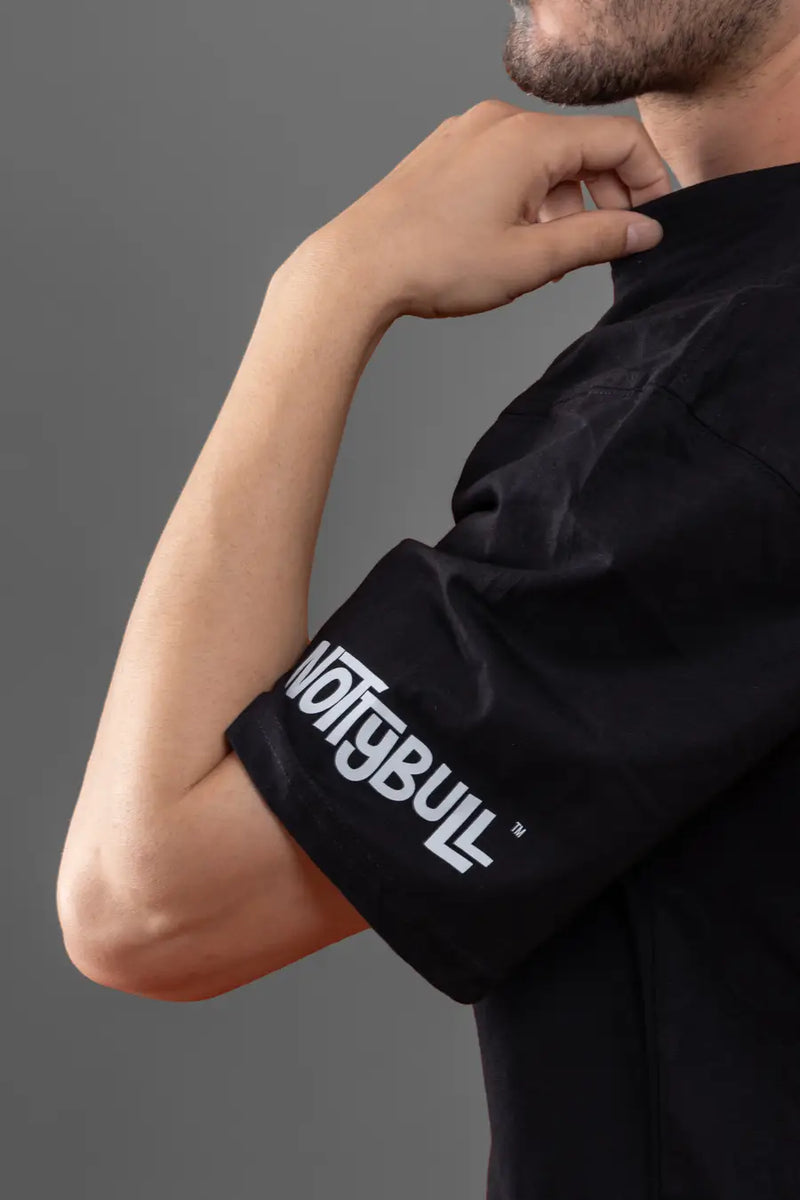 Printed Graphic Black Oversized Unisex Tshirt