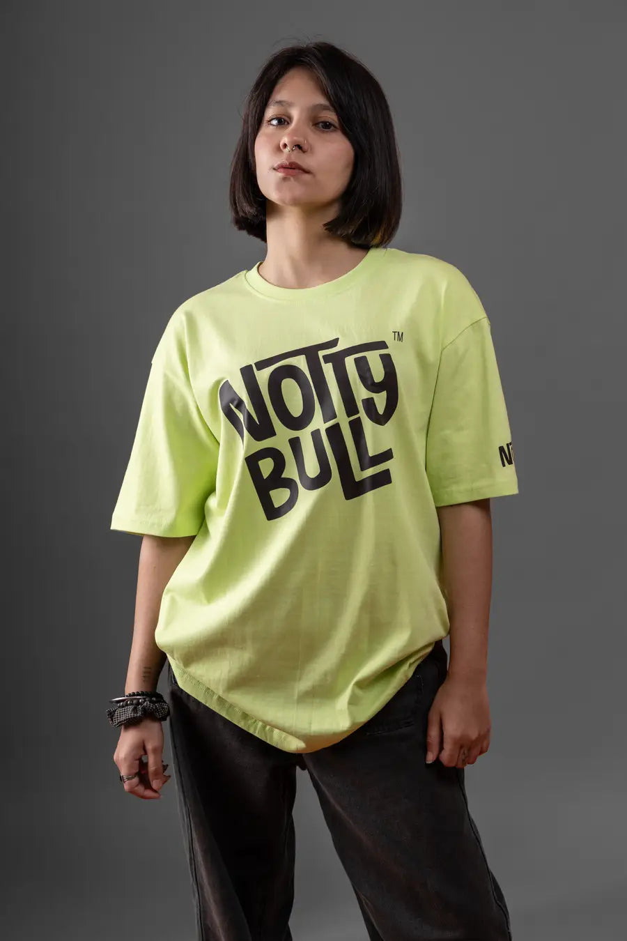 Printed Graphic Mint Green Oversized Unisex Tshirt