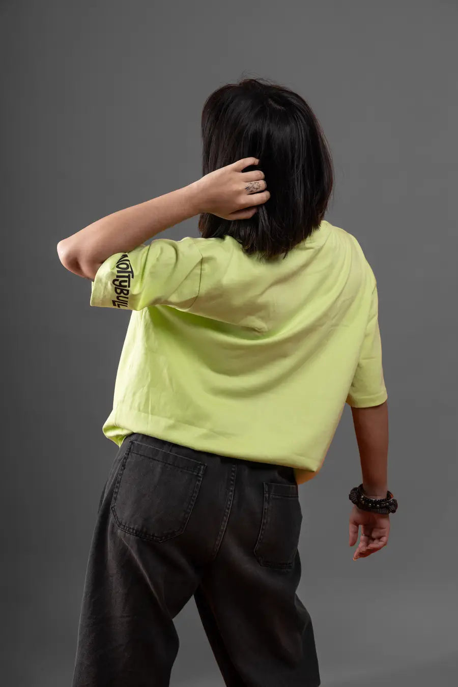 Printed Graphic Mint Green Oversized Unisex Tshirt