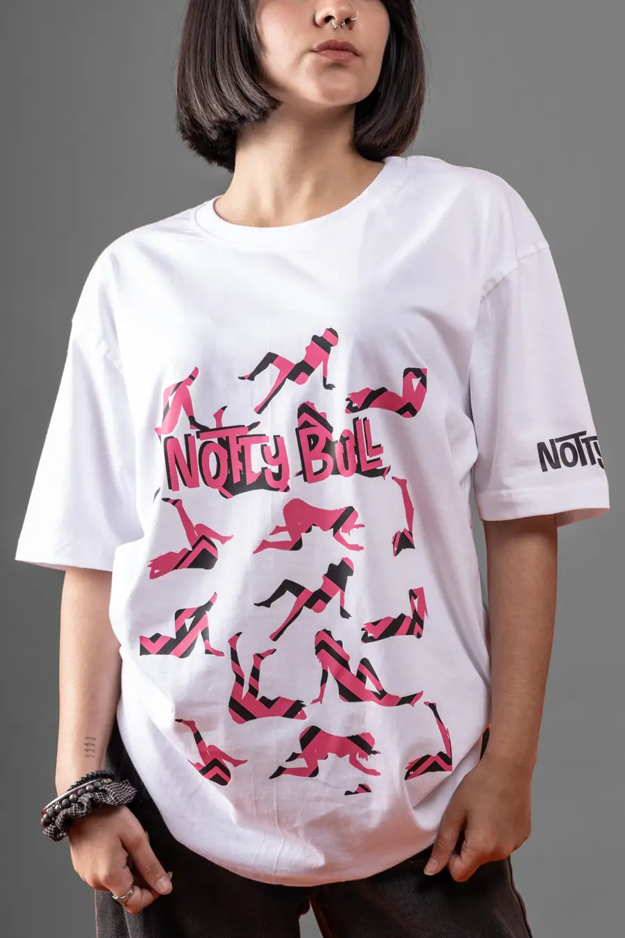 Printed Graphic White Oversized Unisex Tshirt