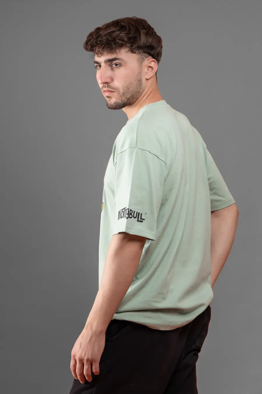 Printed Symbol Bay Leaf Oversized Unisex Tshirt