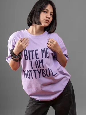 Printed Graphic Lavender Oversized Tshirt