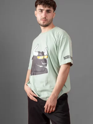 Printed Symbol Bay Leaf Oversized Tshirt