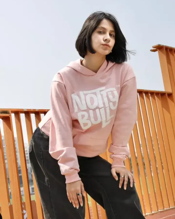 NottyBull Puff Hoodie, Baby Pink