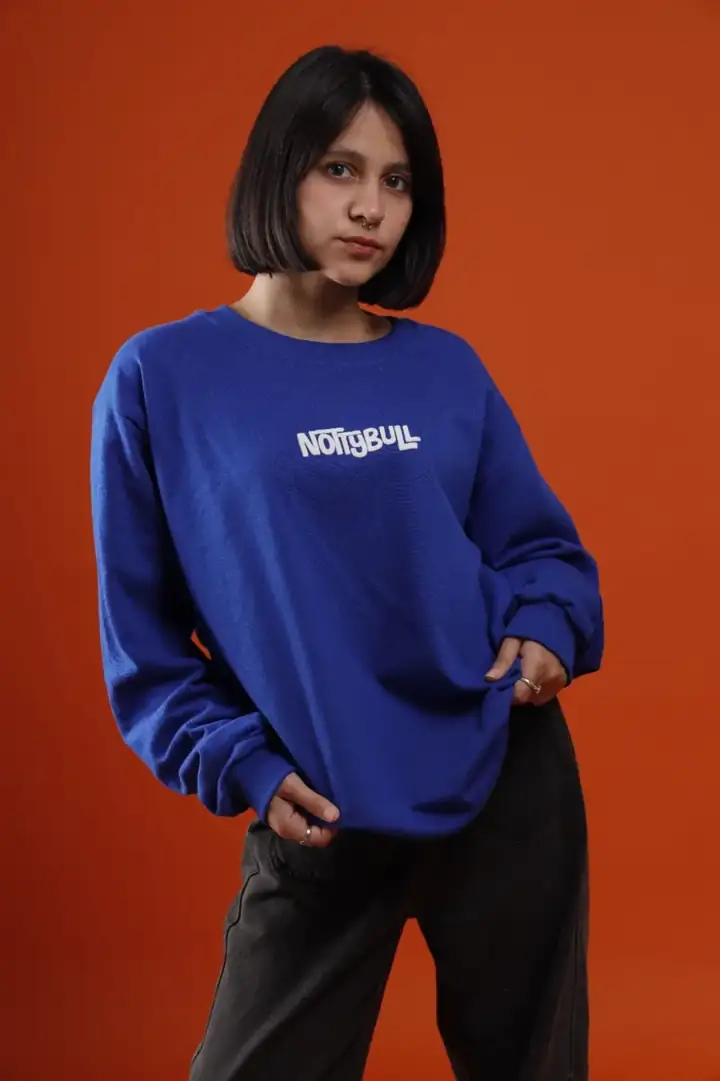 NottyBull Puff Sweatshirt, Royal Blue, front