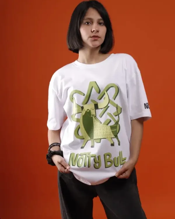 Graphic Bull Tee, White